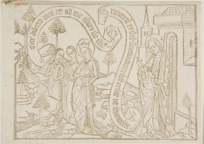 Framed Print : Page from the Canticum Canticorum (The Song of Solomon), ca. 1469-70. Creator: Unknown Framed Print : Page from the Canticum Canticorum (The Song of Solomon), ca. 1469-70. Creator: Unknown
