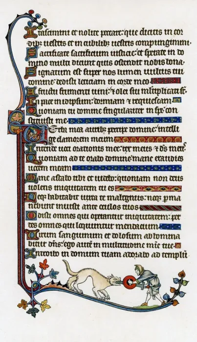 Framed Print : Page of decorated text, 1284-1316 Framed Print : Page of decorated text, 1284-1316