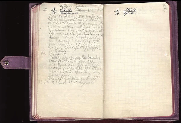 Last page from last diary of Empress Alexandra Fyodorovna, 1918
