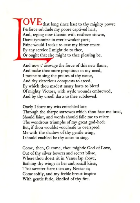 Framed Print : Page from Edmund Spensers Four Hymns on Earthly and Heavenly Love and Beauty, 1912, (1914). Artist: W. F. Northend Framed Print : Page from Edmund Spensers Four Hymns on Earthly and Heavenly Love and Beauty, 1912, (1914). Artist: W. F. Northend