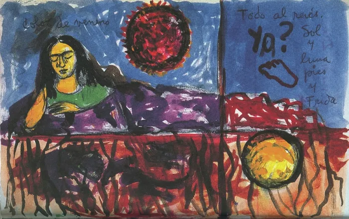 Framed Print : Page from Frida Kahlo's diary. Creator: Kahlo, Frida (1907-1954). Page from Frida Kahlo's diary. Creator: Kahlo, Frida (1907-1954) Framed Print : Page from Frida Kahlo's diary. Creator: Kahlo, Frida (1907-1954). Page from Frida Kahlo's diary. Creator: Kahlo, Frida (1907-1954)