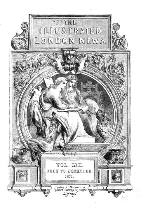 Framed Print : Front page of Illustrated London News, July to December 1871. Creator: Unknown Framed Print : Front page of Illustrated London News, July to December 1871. Creator: Unknown