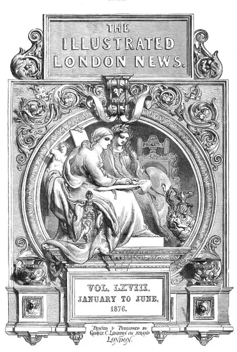 Framed Print : Front page of the Illustrated London News, Vol. LXVIII, January to June, 1876. Creator: Unknown Framed Print : Front page of the Illustrated London News, Vol. LXVIII, January to June, 1876. Creator: Unknown