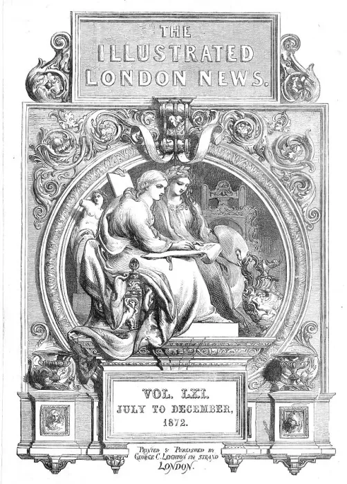 Framed Print : Front page of the Illustrated London News, Vol. LXI, July to December 1872. Creator: Unknown Framed Print : Front page of the Illustrated London News, Vol. LXI, July to December 1872. Creator: Unknown
