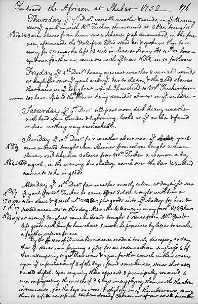 A page from the journal of John Newton, 1750-1754 (1965)
