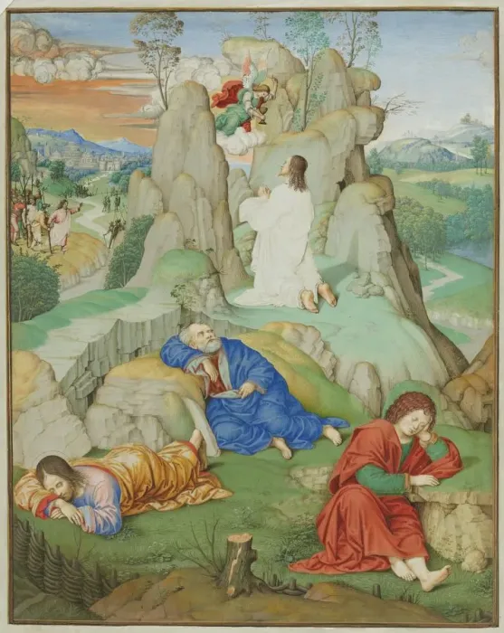 Framed Print : Full Page Miniature: The Agony in the Garden, 1490-1500. Creator: Timoteo Viti (Italian Framed Print : Full Page Miniature: The Agony in the Garden, 1490-1500. Creator: Timoteo Viti (Italian