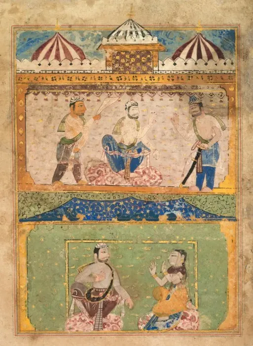 Framed Print : Page from the Prince of Wales Museum Chandayana, c. 1525-40. Creator: Unknown Framed Print : Page from the Prince of Wales Museum Chandayana, c. 1525-40. Creator: Unknown