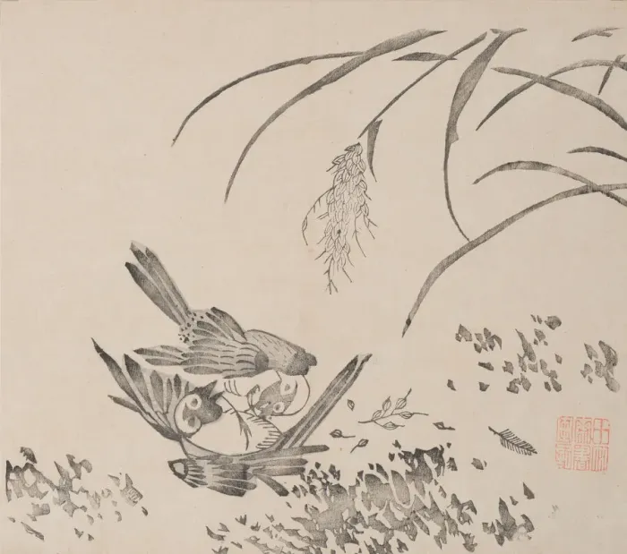 Framed Print : Page from Shi Zhu Zhai. Creator: Unknown Framed Print : Page from Shi Zhu Zhai. Creator: Unknown