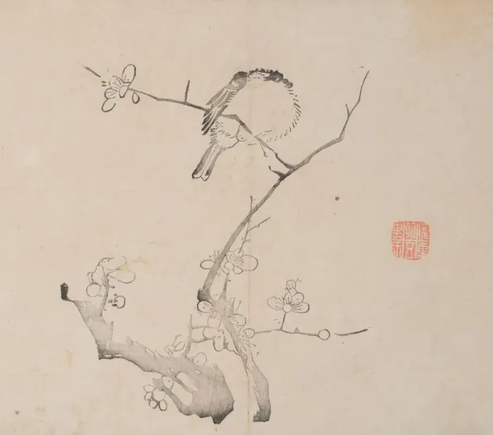 Framed Print : Page from Shi Zhu Zhai Shu hua pu. Creator: Unknown Framed Print : Page from Shi Zhu Zhai Shu hua pu. Creator: Unknown