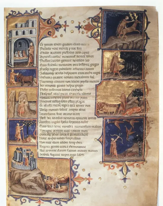 Framed Print : Page of Tragedy by Seneca, 14th century manuscript Framed Print : Page of Tragedy by Seneca, 14th century manuscript