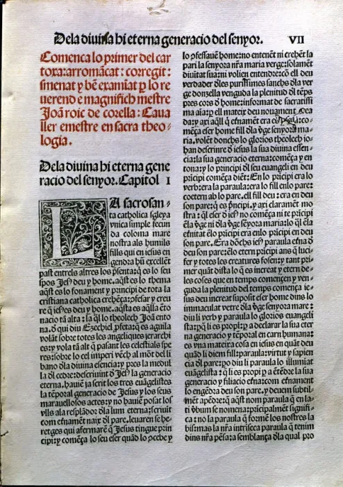 Framed Print : Page of the work Lo primer del Cartoixa (The first of the Cartoixa) by Joan Rois de Corella Framed Print : Page of the work Lo primer del Cartoixa (The first of the Cartoixa) by Joan Rois de Corella