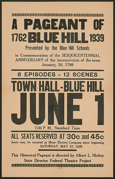 A Pageant of Blue Hill, Maine, [193-]. Creator: Unknown