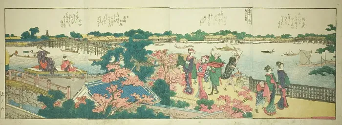 Framed Print : Pages from the illustrated book Panoramic Views along the Banks of the Sumida...1801, 1804, or 806. Creator: Hokusai. Pages from the illustrated book Panoramic Views along the Banks of the Sumida...1801, 1804, or 806. Creator: Hokusai Framed Print : Pages from the illustrated book Panoramic Views along the Banks of the Sumida...1801, 1804, or 806. Creator: Hokusai. Pages from the illustrated book Panoramic Views along the Banks of the Sumida...1801, 1804, or 806. Creator: Hokusai