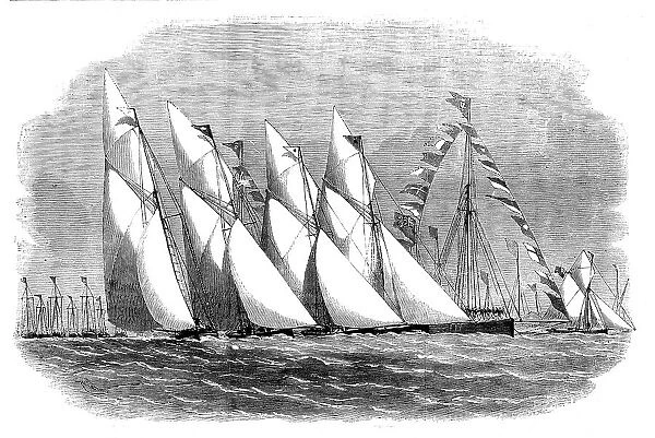Paglesham Regatta - Start of the First-Class Oyster-Smacks, 1858. Creator: Unknown