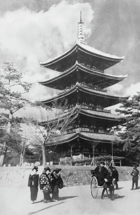 Framed Print : Pagoda, Nara, Japan, late 19th or early 20th century Framed Print : Pagoda, Nara, Japan, late 19th or early 20th century