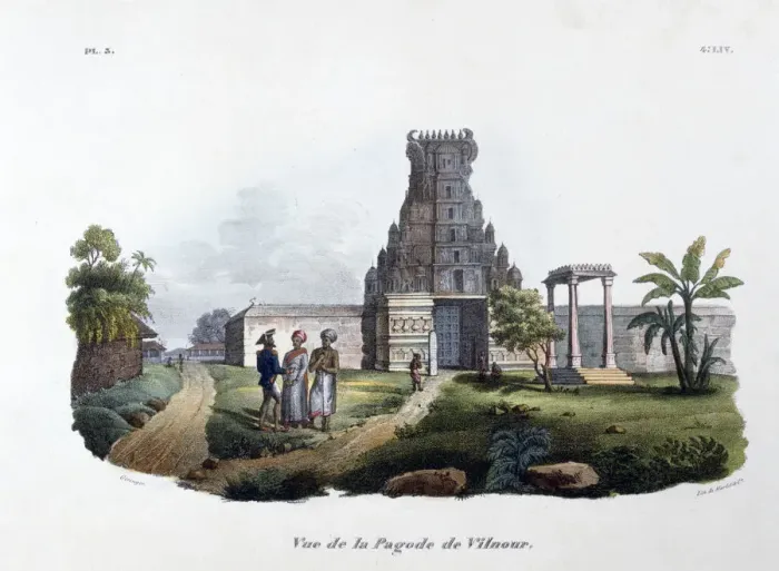 Framed Print : The Pagoda of Vilnour, 1828. Artist: Marlet et Cie Framed Print : The Pagoda of Vilnour, 1828. Artist: Marlet et Cie