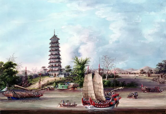 Framed Print : The Pagoda, Whampoa, China Framed Print : The Pagoda, Whampoa, China