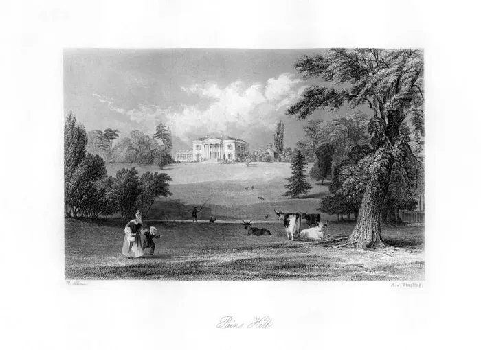 Framed Print : Pains Hill, Surrey, 19th century. Artist: MJ Starling Framed Print : Pains Hill, Surrey, 19th century. Artist: MJ Starling