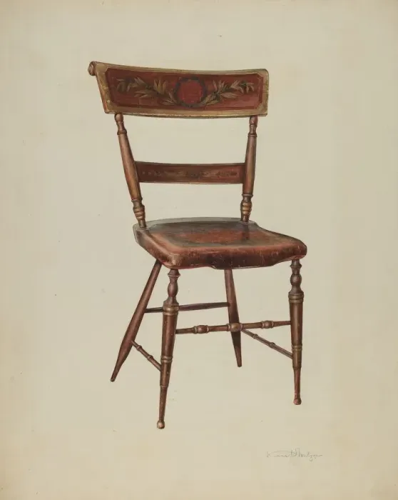 Framed Print : Painted Chair, 1938. Creator: Kurt Melzer Framed Print : Painted Chair, 1938. Creator: Kurt Melzer