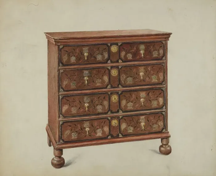 Framed Print : Painted Chest, 1935 / 1942. Creator: Ralph Boyer Framed Print : Painted Chest, 1935 / 1942. Creator: Ralph Boyer