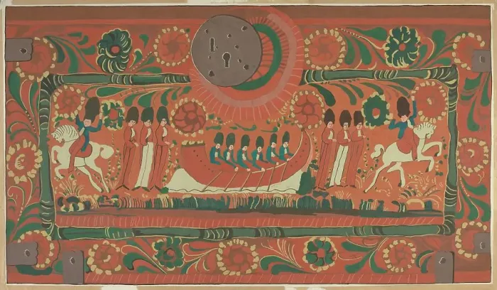 Framed Print : Painted Chest, 1935 / 1942. Creator: Unknown Framed Print : Painted Chest, 1935 / 1942. Creator: Unknown