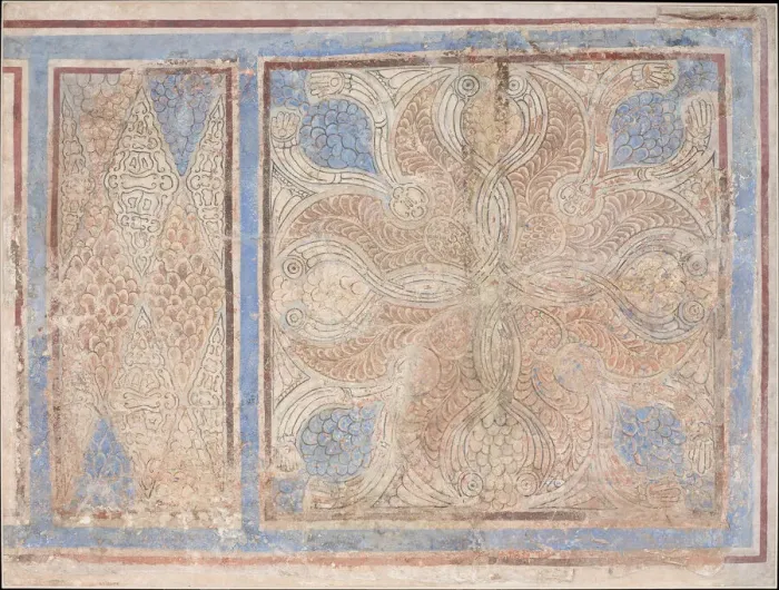 Framed Print : Painted Dado Panels, Iran, 9th century. Creator: Unknown Framed Print : Painted Dado Panels, Iran, 9th century. Creator: Unknown
