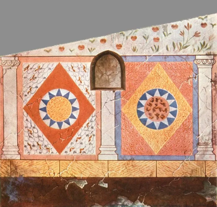 Framed Print : Painted decoration in the Stasovsky Crypt, Cimmerian Bosporus, Kerch, (1928). Creator: Unknown Framed Print : Painted decoration in the Stasovsky Crypt, Cimmerian Bosporus, Kerch, (1928). Creator: Unknown
