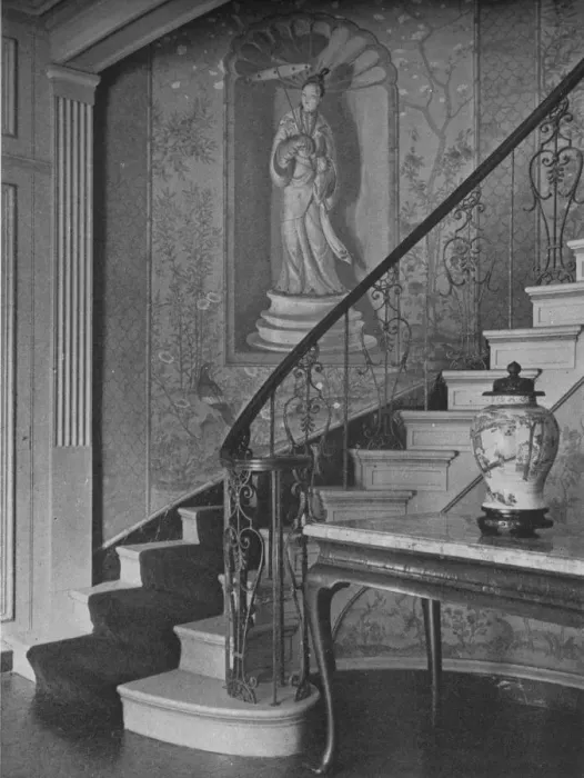 Framed Print : Painted decoration, wall of the stairway, house of Mrs WK Vanderbilt, New York City, 1924 Framed Print : Painted decoration, wall of the stairway, house of Mrs WK Vanderbilt, New York City, 1924