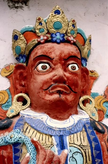 Framed Print : Painted relief of a deity, monastery, Ladakh, India, 1988. Creator: Amanda Waite Framed Print : Painted relief of a deity, monastery, Ladakh, India, 1988. Creator: Amanda Waite