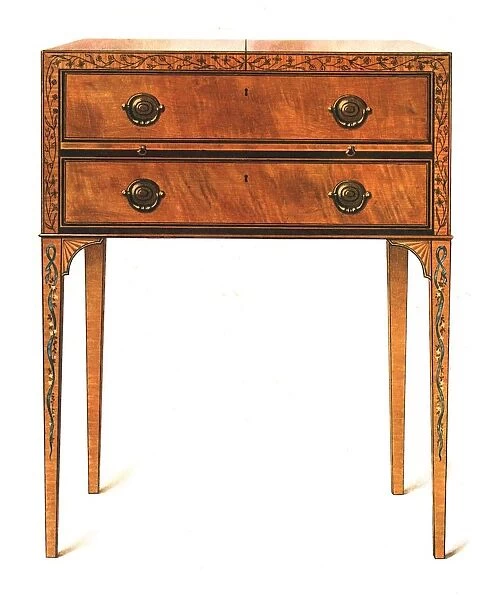 Painted Satin-Wood Dressing-Table, 1908. Creator: Shirley Slocombe