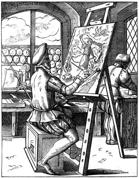 Framed Print : Painter, 16th century (1849). Artist: Jost Amman Framed Print : Painter, 16th century (1849). Artist: Jost Amman