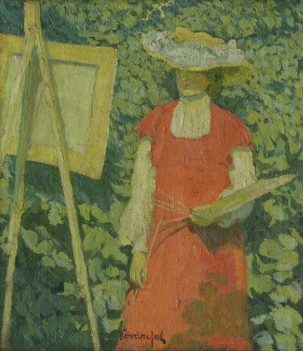 Framed Print : Painter, 1908-1910. Creator: Konstantin Kovari-Kacmarik Framed Print : Painter, 1908-1910. Creator: Konstantin Kovari-Kacmarik