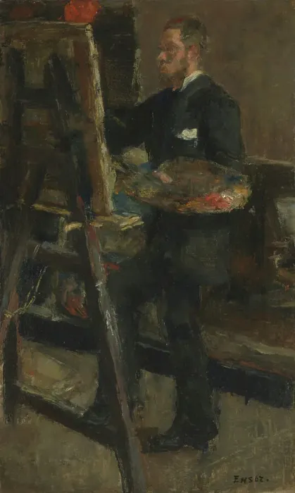 Framed Print : The Painter Alfred William Finch, 1880 or 1882. Creator: James Ensor Framed Print : The Painter Alfred William Finch, 1880 or 1882. Creator: James Ensor
