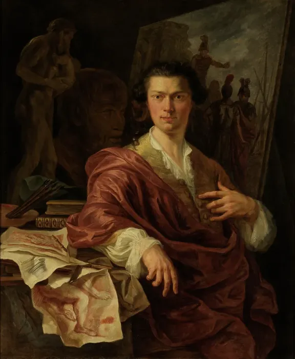 Framed Print : The Painter Andries Lens, 1769-1775. Creator: Willem Jacob Herreyns Framed Print : The Painter Andries Lens, 1769-1775. Creator: Willem Jacob Herreyns