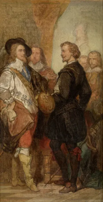 Framed Print : The Painter Anthony van Dyck in London, (c1630s), c1860s. Creator: Nicaise de Keyser Framed Print : The Painter Anthony van Dyck in London, (c1630s), c1860s. Creator: Nicaise de Keyser