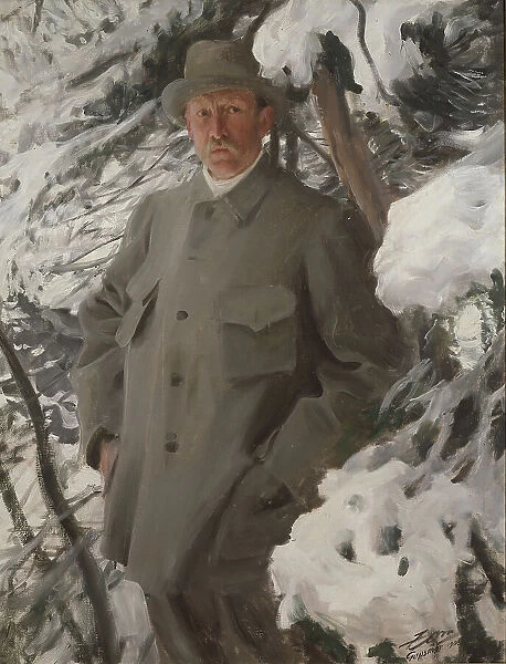 The Painter Bruno Liljefors, 1906. Creator: Anders Leonard Zorn