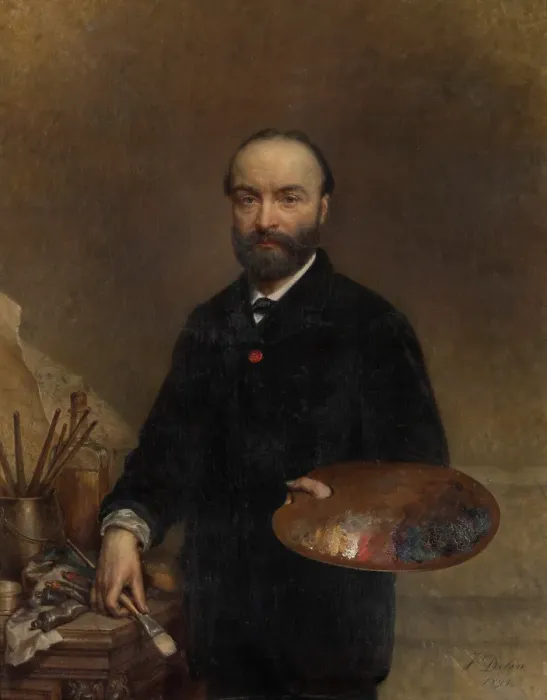 Framed Print : The Painter Charles Verlat, 1891. Creator: Joseph Delin Framed Print : The Painter Charles Verlat, 1891. Creator: Joseph Delin