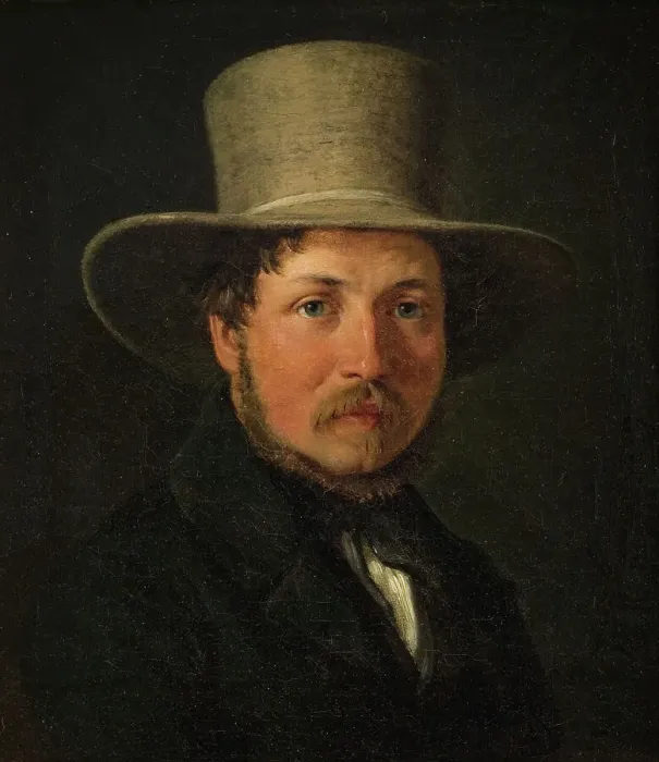 Framed Print : The Painter Christen Kobke, 1839. Creator: Wilhelm Marstrand Framed Print : The Painter Christen Kobke, 1839. Creator: Wilhelm Marstrand