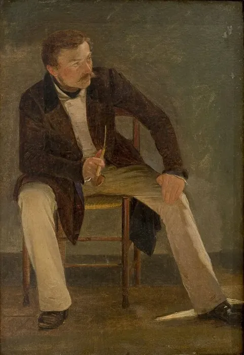 Framed Print : The Painter Constantin Hansen, 1837. Creator: Albert Kuchler
