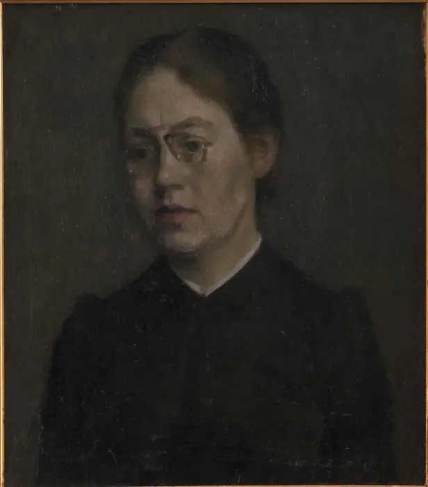 Framed Print : The Painter Elisabeth Wandel, 1890. Creator: Vilhelm Hammershøi Framed Print : The Painter Elisabeth Wandel, 1890. Creator: Vilhelm Hammershøi