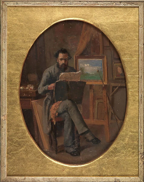 A Painter in his Studio. The Artist Himself (?), 1863-1867. Creator: David Jacobsen