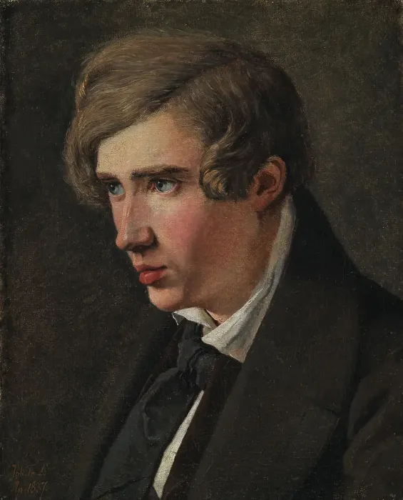 Framed Print : The Painter Thorald Læssoe, 1837. Creator: Johan Thomas Lundbye Framed Print : The Painter Thorald Læssoe, 1837. Creator: Johan Thomas Lundbye