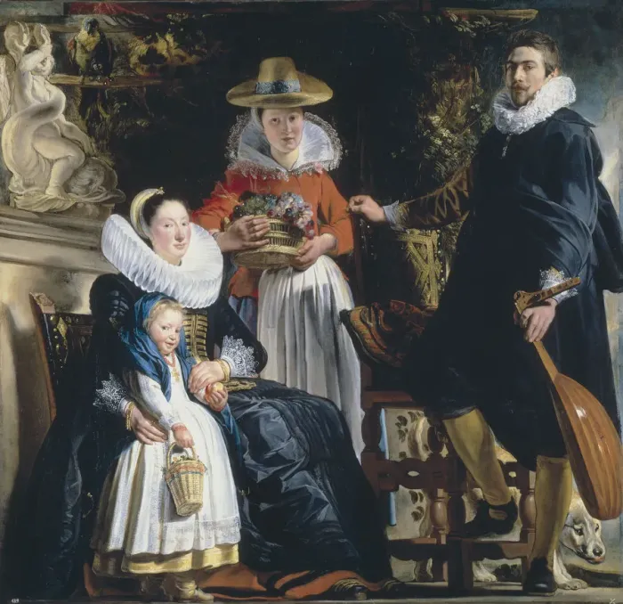 Framed Print : The Painters Family. Artist: Jordaens, Jacob (1593-1678) Framed Print : The Painters Family. Artist: Jordaens, Jacob (1593-1678)