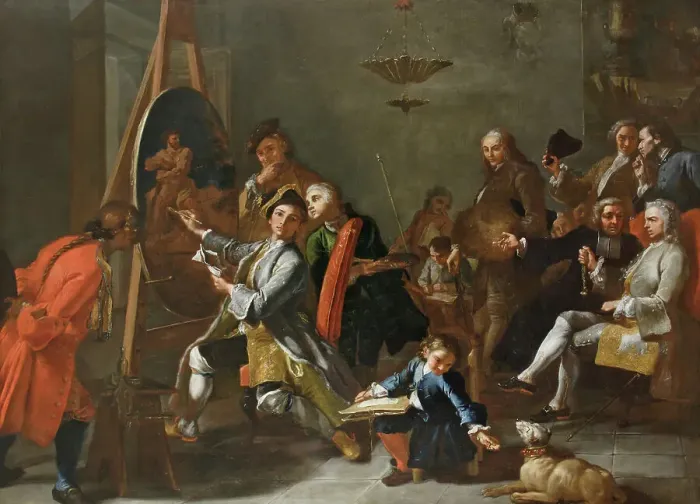 Framed Print : The Painter's Studio, c 1740. Creator: Bonito; Giuseppe (1707-1789) Framed Print : The Painter's Studio, c 1740. Creator: Bonito; Giuseppe (1707-1789)