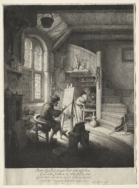 The Painters Studio. Creator: Adriaen van Ostade (Dutch, 1610-1684)