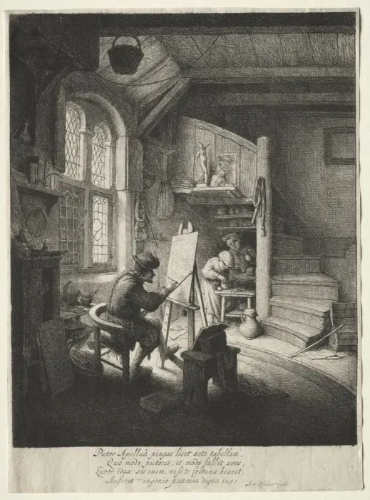 Framed Print : The Painters Studio. Creator: Adriaen van Ostade (Dutch, 1610-1684) Framed Print : The Painters Studio. Creator: Adriaen van Ostade (Dutch, 1610-1684)