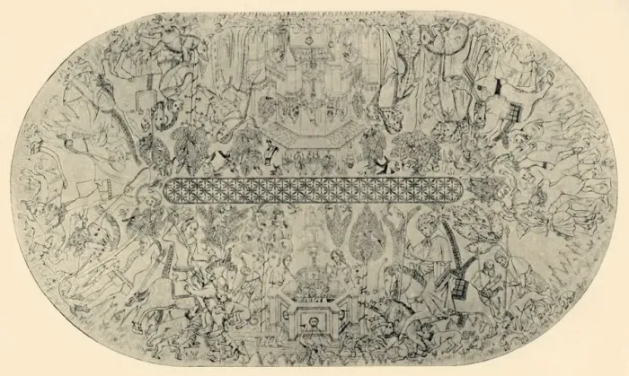 Framed Print : Painting on the Ceiling of the Hall of Justice, No. 1, 1907. Creator: Unknown Framed Print : Painting on the Ceiling of the Hall of Justice, No. 1, 1907. Creator: Unknown