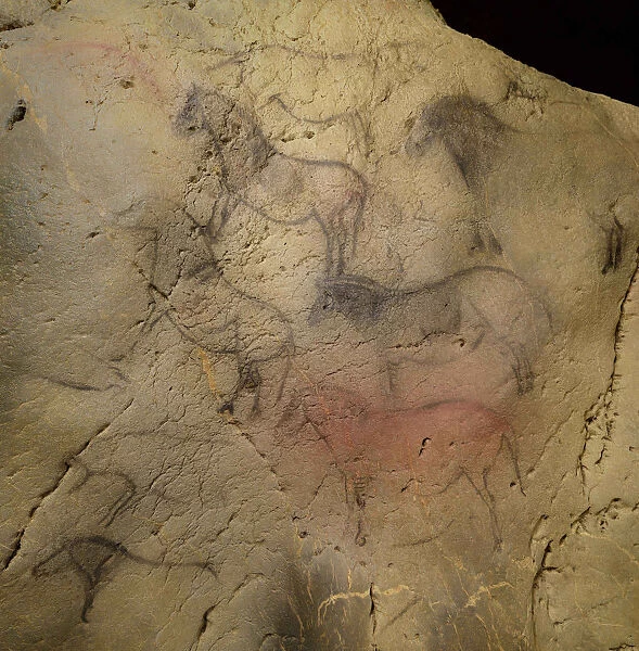 Painting in the Ekain Cave. Creator: Art of the Upper Paleolithic