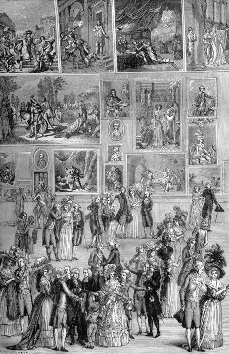 Framed Print : Painting exhibition, the Louvre, Paris, 1737 (1882-1884) Framed Print : Painting exhibition, the Louvre, Paris, 1737 (1882-1884)