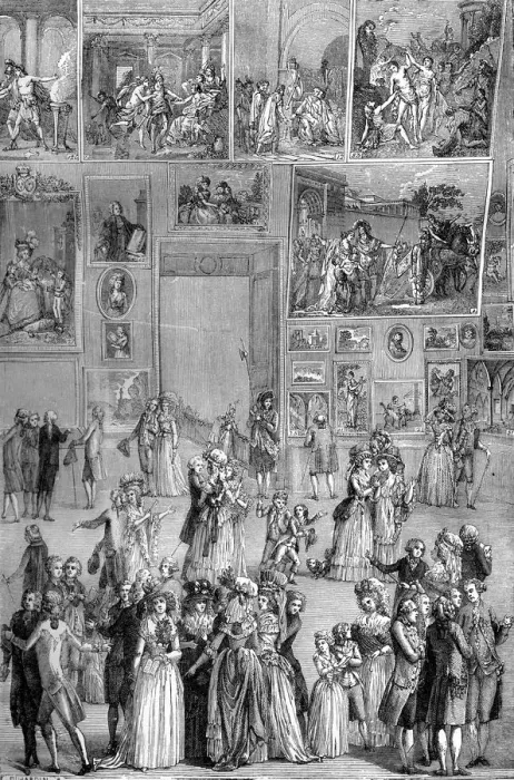 Framed Print : Painting exhibition, the Louvre, Paris, 1737 (1882-1884) Framed Print : Painting exhibition, the Louvre, Paris, 1737 (1882-1884)